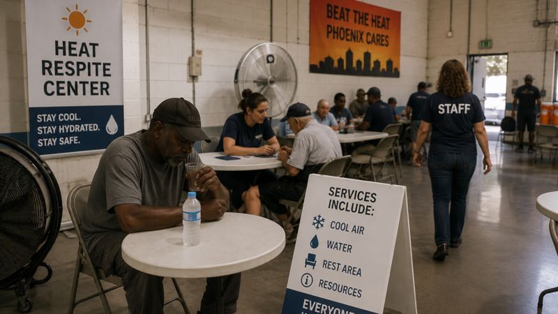 Phoenix Heat Respite Center's Second Summer Shows Stark Survival Impact — Now Faces Funding Collapse